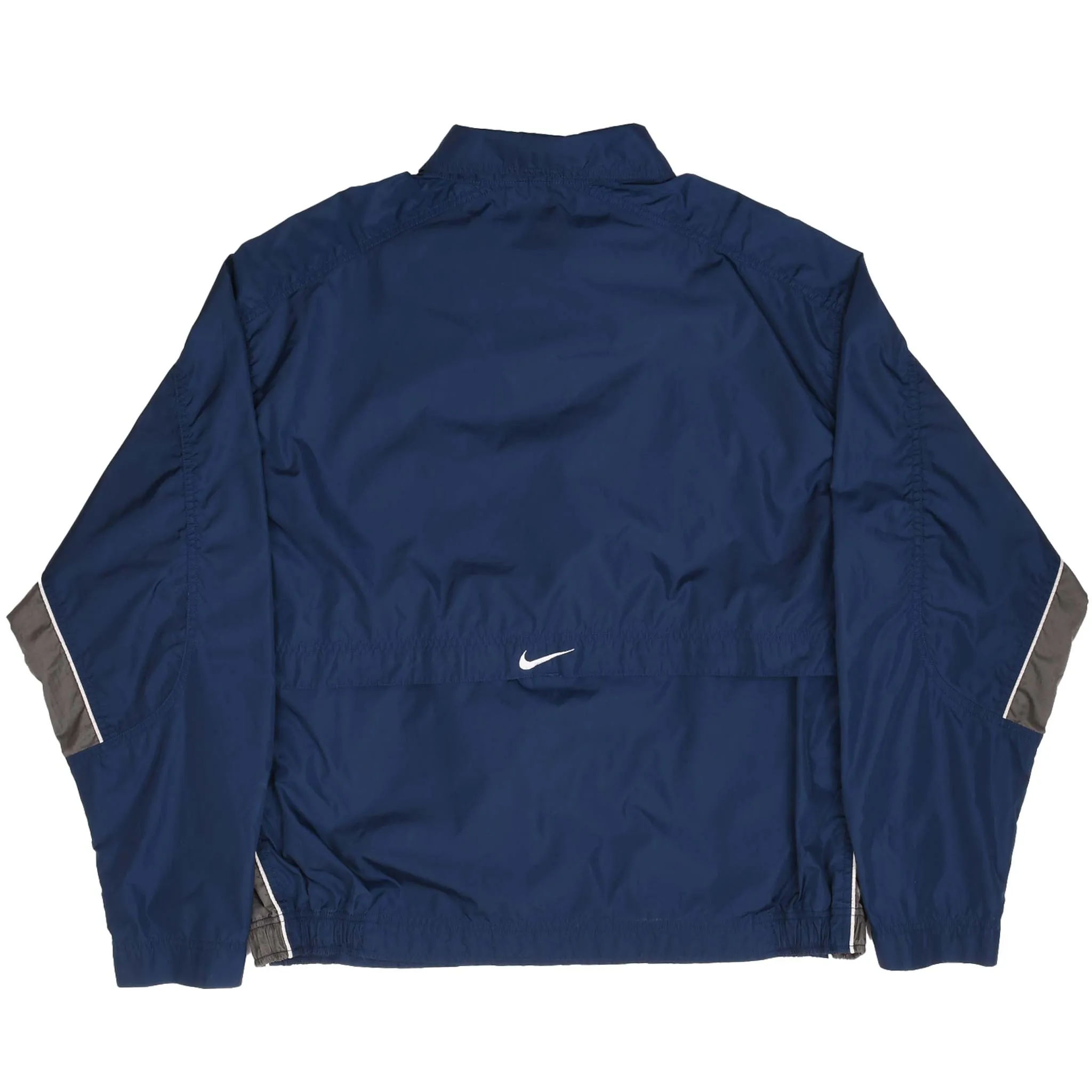 VINTAGE NIKE CLASSIC SWOOSH BLUE WINDBREAKER JACKET 1990S SIZE LARGE