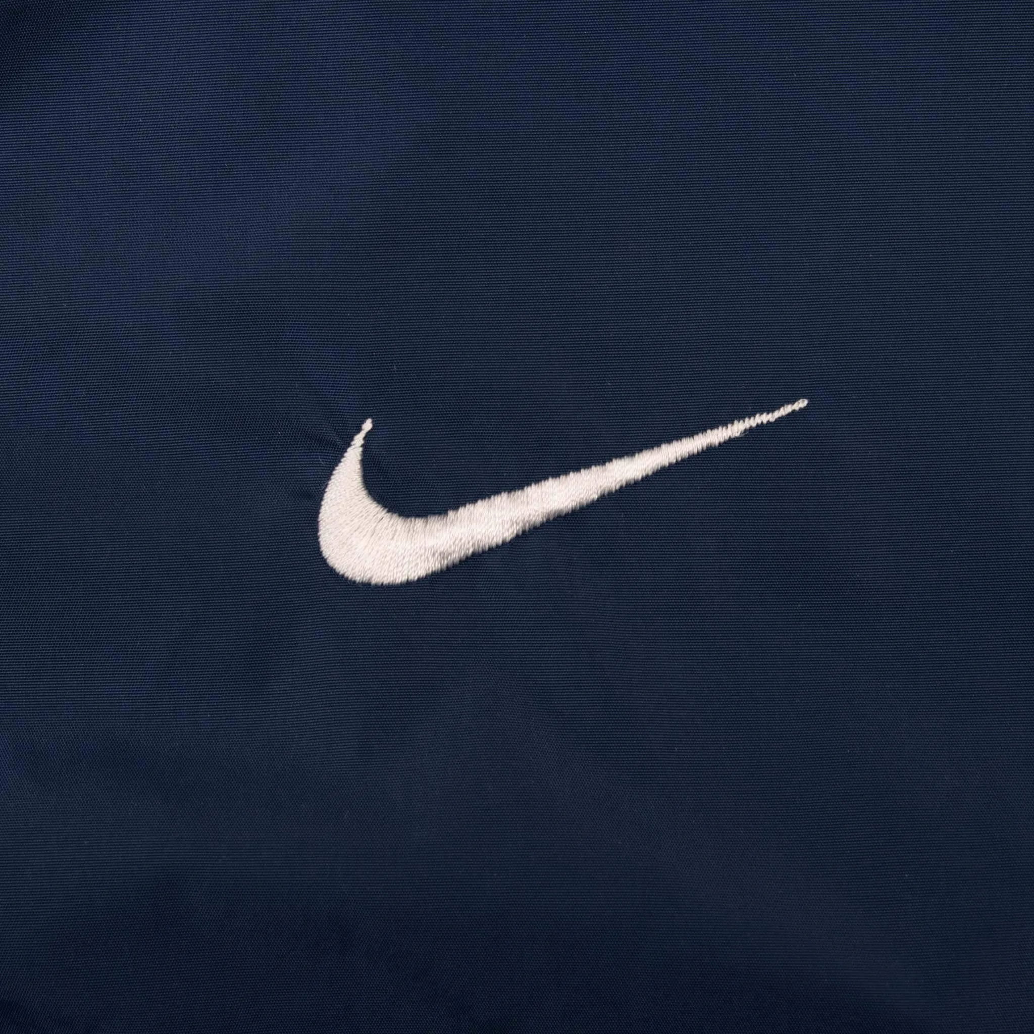 VINTAGE NIKE CLASSIC SWOOSH BLUE WINDBREAKER JACKET 1990S SIZE LARGE