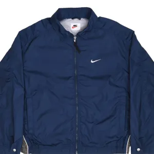 VINTAGE NIKE CLASSIC SWOOSH BLUE WINDBREAKER JACKET 1990S SIZE LARGE