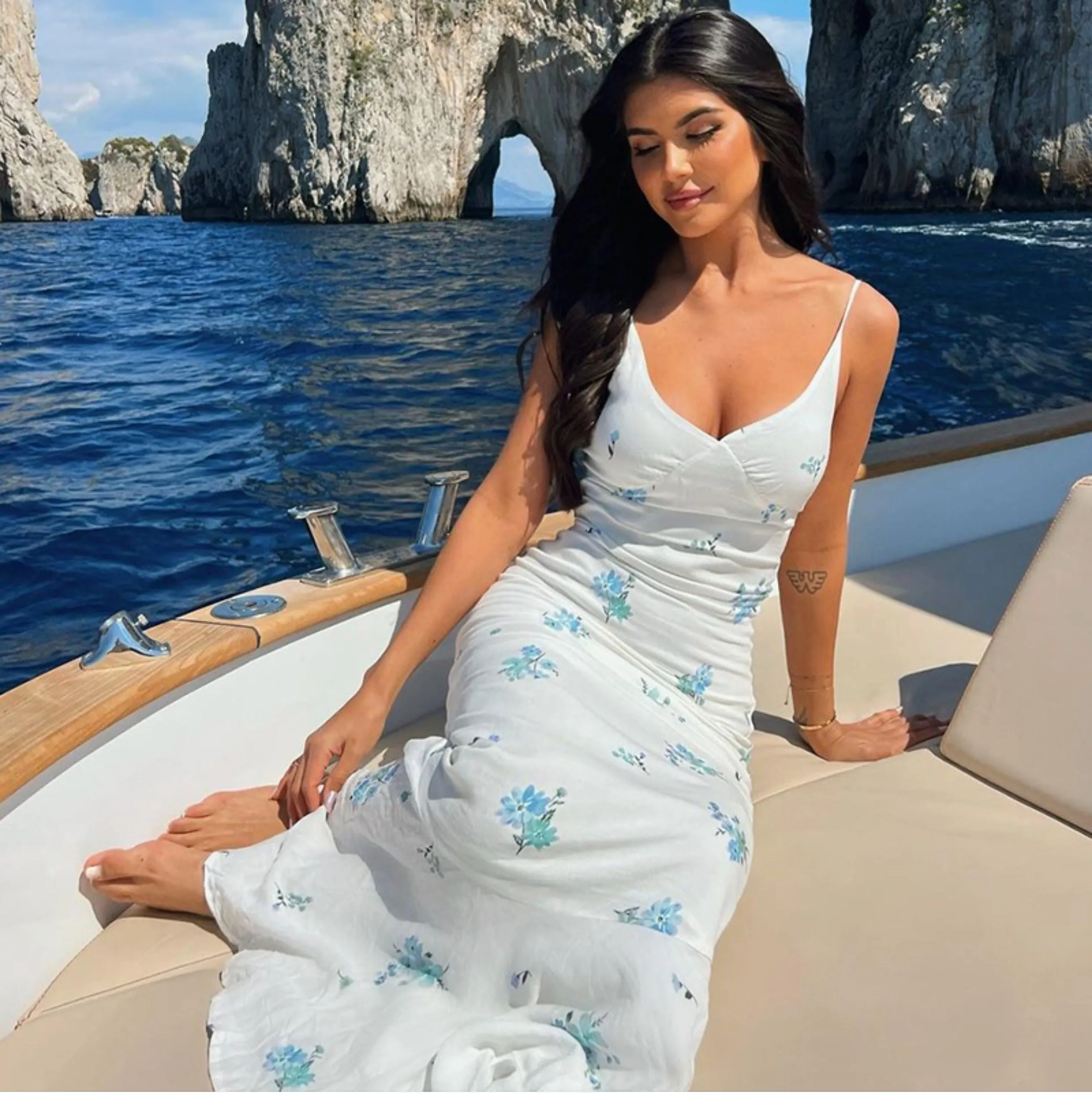 Vvsha Katia Floral Maxi Dress