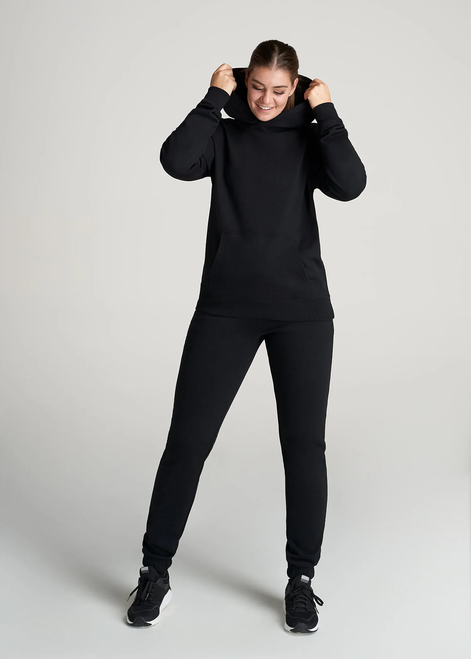 Wearever Fleece Relaxed Fit Women's Tall Hoodie in Black