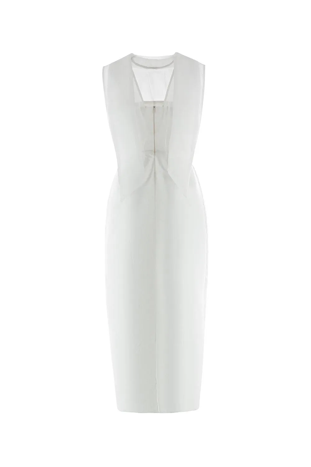 Wyn Tulip Sleeveless Organza Midi Dress